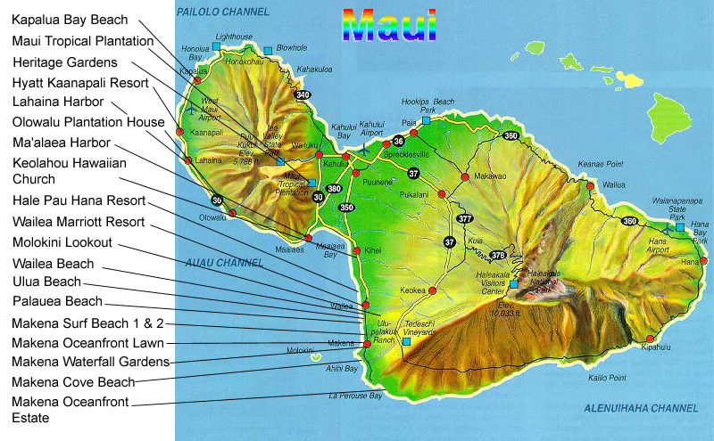 Best Beaches On Maui Map